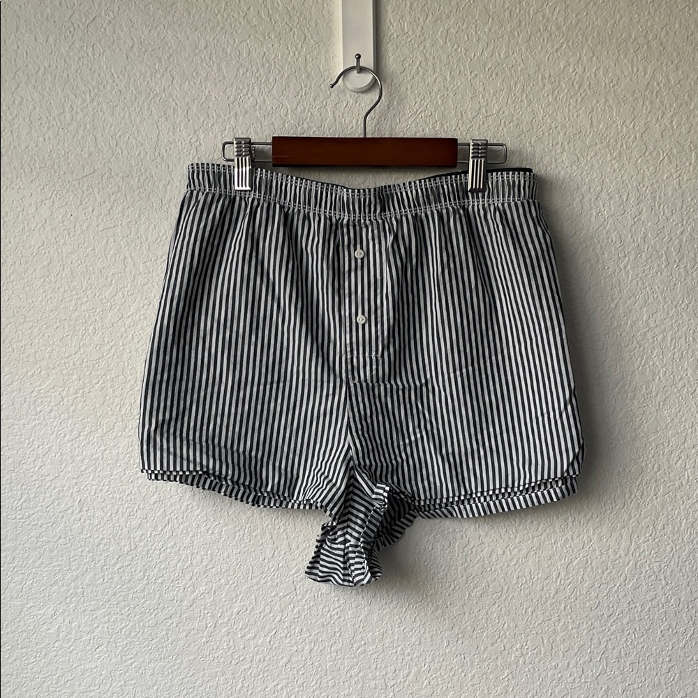 Victoria’s Secret Pink - Dark Green Striped Cotton Women’s Lounge Shorts